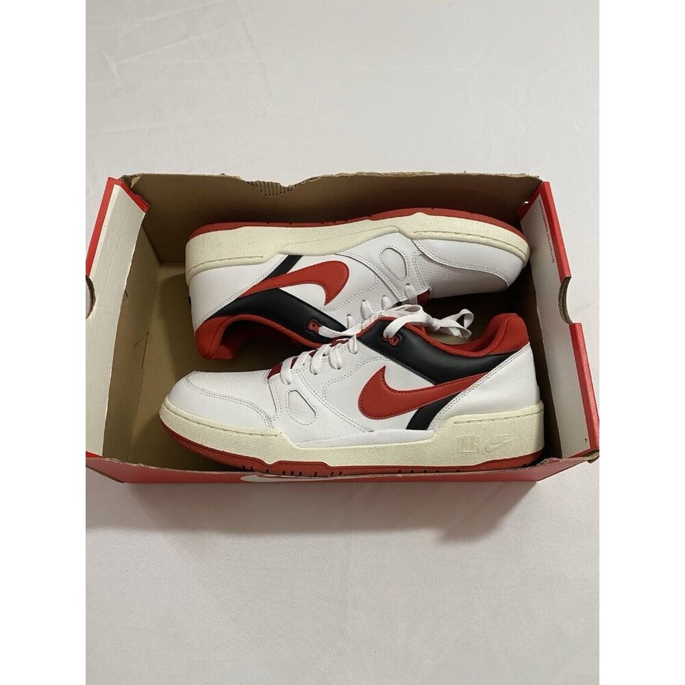 New Mens Size 13 White Black Red Nike Full Force Lo Basketball Shoes FB1362 102